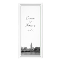 Réception BRITANNIQUE de menu d'horizon de Londres Invitations