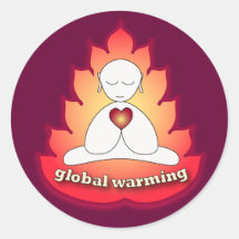 réchauffement climatique autocollant