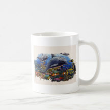Récif de dauphin aquatique tasse à café