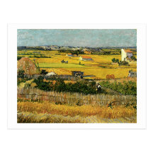 Récolte à la La Crau, Vincent van Gogh Cartes Postales