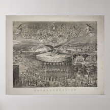 Reconstruction américaine de guerre civile par Joh Affiche