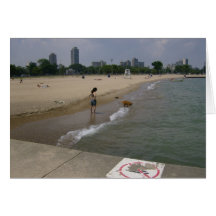Recouvrement de chien dans l'eau cartes de vœux