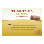 Red Barn Wedding RSVP Card