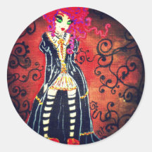 red baroque autocollants