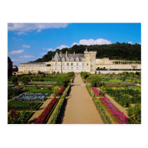 Red Chateau de Villandry et jardin, le Val de Loir Carte Postale