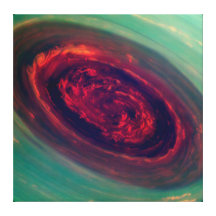 Red Storm gigantesque sur la planète Saturn Toiles Tendues