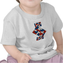 Red White Blue Abstract T-shirts