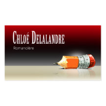 Rédacteur 5 de romancier de Chloé élégant Cartes De Visite Personnelles