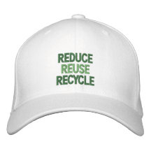 Réduisez, réutilisez, réutilisez chapeau brodé