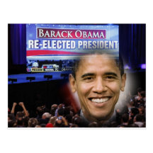 Réélection historique de PRÉSIDENT OBAMA Cartes Postales