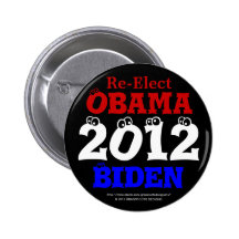 Réélisez l'oeil AM d'OBAMA BIDEN 2012 RWB pour vou Badge Avec Épingle