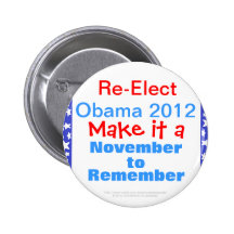 Réélisez Obama 2012 lui font novembre pour se rapp Pin's