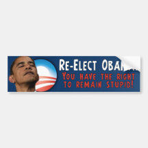 Réélisez Obama - anti Obama Autocollants Pour Voiture