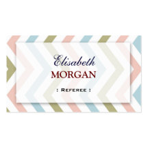 Referee - Natural Graceful Chevron Business Card Template
