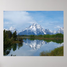 Réflexion de montagne de Teton Affiches