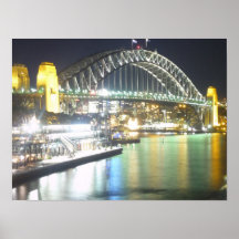 réflexion de pont de port de Sydney Poster