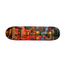 Réflexions de rue planches à roulettes