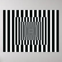 Réflexions verticales d'art op noires et blanches affiches