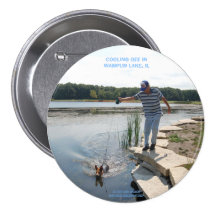 REFROIDISSANT DANS LE LAC DE WAMPUM, L'IL BADGES AVEC AGRAFE