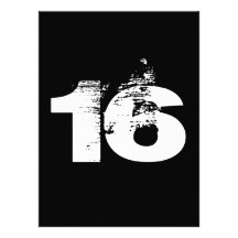 Refroidissez la 16ème fête d'anniversaire cartons d'invitation
