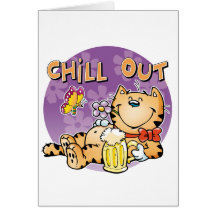 Refroidissez le chat carte de vœux