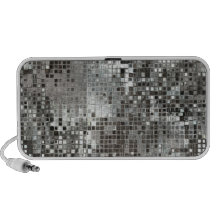 Regard frais de paillettes haut-parleurs notebook
