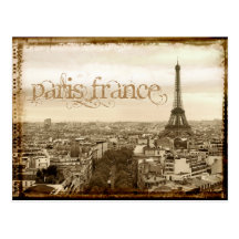 regard vintage de Paris France Carte Postale