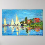 Régate à Argenteuil, copie de Claude Monet Poster