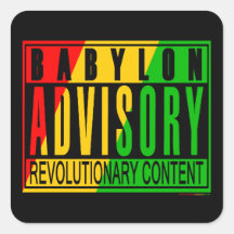 Reggae RASTA Autocollant Carré