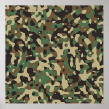 Région boisée Camo Affiches