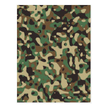 Région boisée Camo Cartes Postales