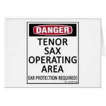 Région d'opération de saxophone ténor cartes de vœux