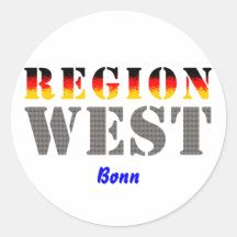 Région d'ouest - Bonn Autocollants