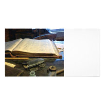 Registre et lunettes modèle pour photocarte