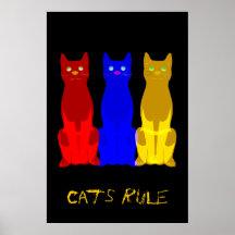 Règle de chats affiches