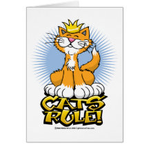 Règle de chats ! carte de vœux