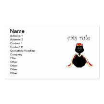 Règle de chats cartes de visite professionnelles