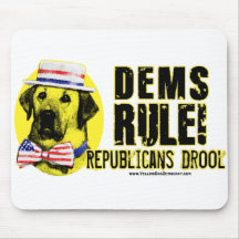 Règle de Démocrate. Bave Mousepad de républicains Tapis De Souris