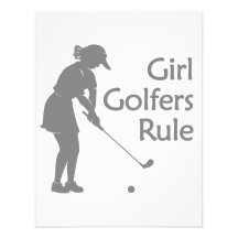 Règle de golfeurs de fille invitation