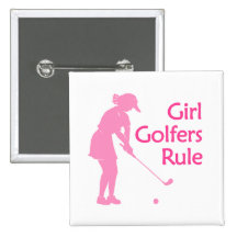 Règle de golfeurs de fille pin's
