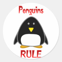 Règle de pingouins autocollant
