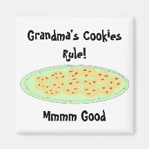 Règle des biscuits de la grand-maman magnets