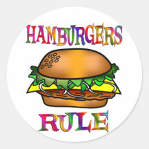 Règle d'hamburgers autocollants