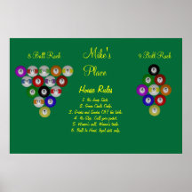Règles de Chambre de billard Posters