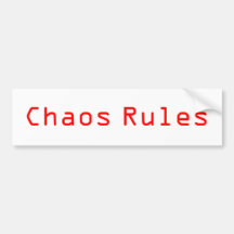 Règles de Choas Adhésif Pour Voiture