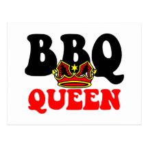 Reine de barbecue cartes postales