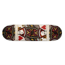Reine de planche à roulettes de coeurs