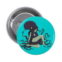 Reine de poulpe badges avec agrafe