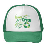 Reine de vert casquettes