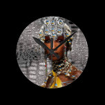 Reine tribale africaine horloges murales